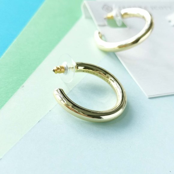 Colette - Kendra Scott Gold Hoop Earrings - Picture 3 of 3